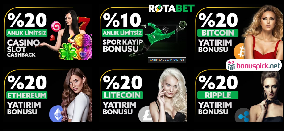 Rotabet Kripto Yatırım Bonusları